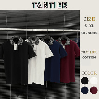 [DEAL MỞ BÁN] Áo Polo Nam Tantier Trơn Phối Cổ Kẻ Classic, Chất Cotton Gai Cao Cấp, Dày Dặn | TANTIER - TA32