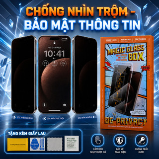 Kính Cường Lực Khung Dán IPhone Cao Cấp HD, Chống Nhìn Trộm, Chống Trầy Xước, Cảm Ứng Mượt, Dễ Dán, Cho iPhone X-17prm