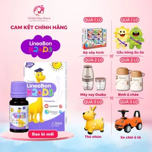 LineaBon K2+D3 10ml tím. Bổ Sung Vitamin K2D3 Tăng Cường Hấp Thu Canxi Cho Trẻ Cao Lớn Khỏe Mạnh