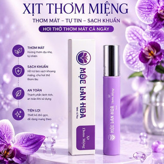 XỊT THƠM MIỆNG MỘC LAN HOA - Hương Đào Thơm Mát, Hỗ Trợ Khử Mùi