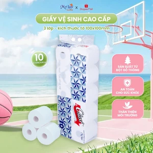 Giấy Vệ Sinh 3 Lớp MyLan Kim Cương Cao Cấp Mềm Dai Tan Nhanh Trong Nước