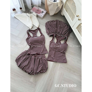 PHẠM THUỲ SHOP: SET ÁO BA LỖ CÓ MÚT NGỰC MIX QUẦN CHÂN BÍ GIẢ VÁY ẢNH THẬT