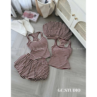 PHẠM THUỲ SHOP: SET ÁO BA LỖ CÓ MÚT NGỰC MIX QUẦN CHÂN BÍ GIẢ VÁY ẢNH THẬT