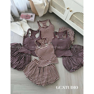 PHẠM THUỲ SHOP: SET ÁO BA LỖ CÓ MÚT NGỰC MIX QUẦN CHÂN BÍ GIẢ VÁY ẢNH THẬT