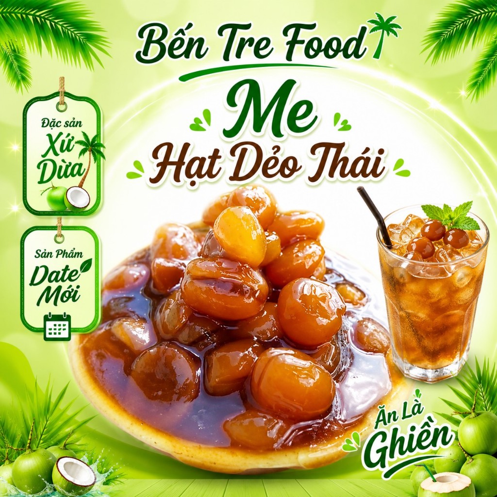 (MÓN NGON) 900GR HỦ ME HẠT MỀM DẺO THÁI LAN- ĐẶC SẢN BẾN TRE SHOP