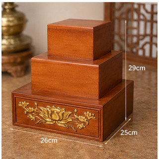Đôn Gỗ 3 Tầng Bày Bánh Kẹo, Nước Cúng – Kệ Gỗ Trang Trí Bàn Thờ Tiện Lợi