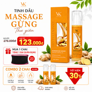 Tinh Dầu Massage Body Gừng Ngải Cứu VEKO 100ml - Massage Thư Giãn, Làm Dịu Nhẹ, Chăm Sóc Cơ Thể