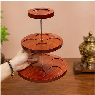 Tháp Gỗ 3 Tầng Gỗ Tự Nhiên Trưng Bày Bia, Nước Ngọt – Kệ Đồ Cúng Bàn Thờ Tiện Lợi Ngày Rằm, Lễ Tết