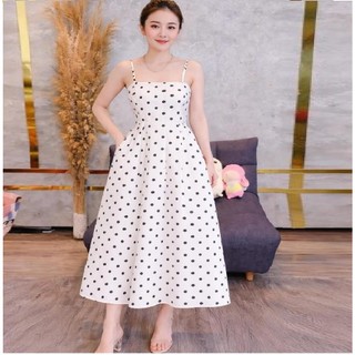 [XẢ KHO] Đầm Chấm Bi Có Cúp Ngực Dáng Xòe Cao Cấp, Váy Nữ Tiểu Thư Sang Chảnh Đi Chơi, Đi Tiệc, Đi Biển VD05  - BEEKIDS