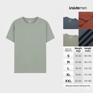 Áo Thun T-Shirt Nam Họa tiết Insidemen Regular vải nhẹ mát, co giãn vừa vặn ITS241AS0