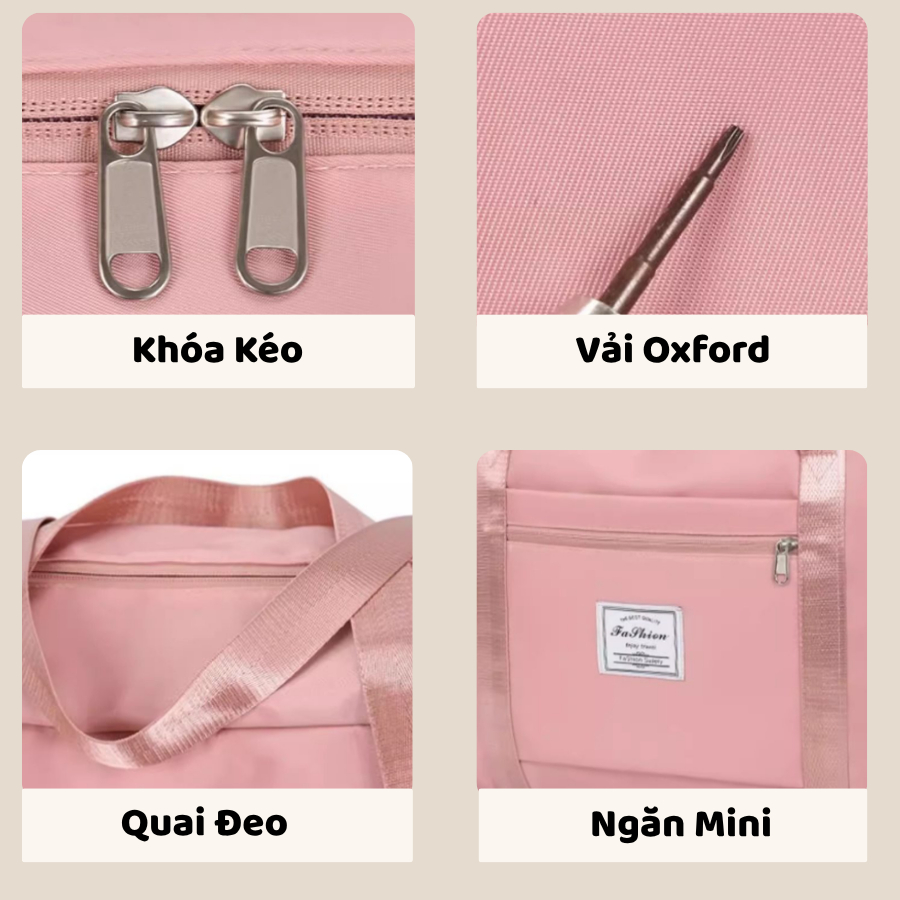 Túi Xách Du Lịch Cỡ Lớn Chống Thấm Nước ENODA HOME, Túi Đựng Quần Áo Có Quai Đeo Chắc Chắn TUIDL001