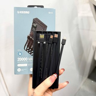 Sạc Dự Phòng 20000mAh KOZMO KM10 Chính Hãng Tích Hợp 4 Dây Cáp Sạc Ổn Định 22.5W Không Nóng Máy