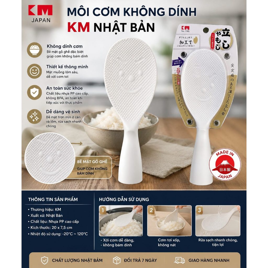 THÌA CƠM CHỐNG DÍNH TỰ ĐỨNG HÌNH MẶT CƯỜI – SIÊU TIỆN LỢI, ĐÁNG YÊU VÔ ĐỐI 1195