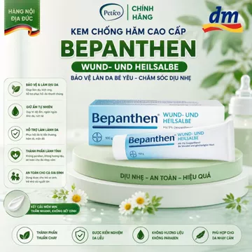 Kem Chống Hăm Bepanthen 20g Cho Bé Từ Sơ Sinh Hàng Nội Địa Đức - Ngừa Hăm Tã, Kích Ứng Da Hiệu Quả