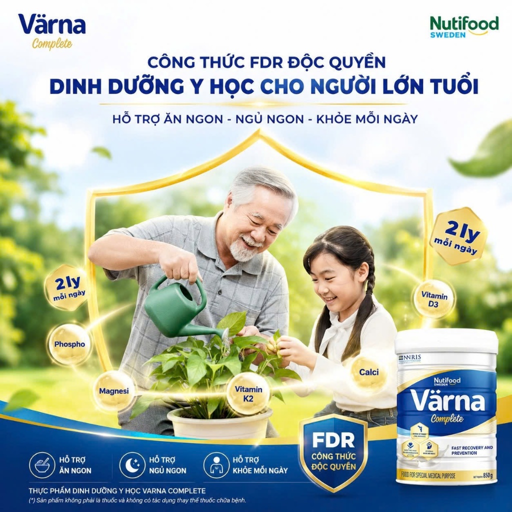 Sữa Bột Varna Complete (850g) - Hỗ Trợ Giảm Đau Nhức Xương Khớp, Hồi Phục Thể Trạng, Sức Khỏe