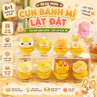 Túi Mù Bean Mini Cún Bánh Mì Lật Đật Blind Box Figure Mini Siêu Cute Đồ Chơi Sưu Tầm 8+1 Phiên Bản Bí Mật