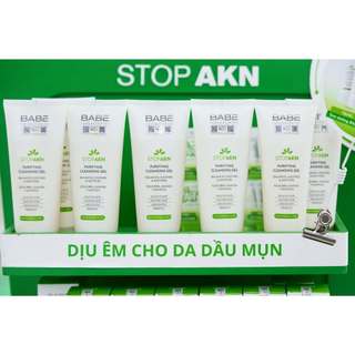 Sữa Rửa Mặt BABE Stop AKN Purifying Cleansing Gel Cho Da Dầu Mụn