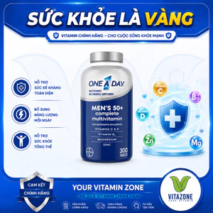 Vitamin Nam 50+ One A Day Hỗ Trợ Tim Mạch Não Bộ