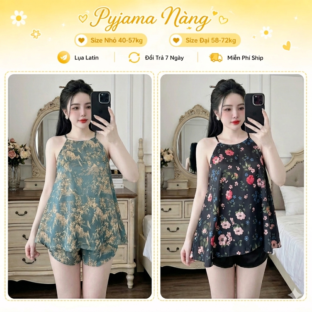 Bộ Đồ Pyjama Mặc Ở Nhà , Mặc Ngủ G4 Thoải Mái Thoáng Mát