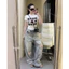 Quần jeans suông rách cn