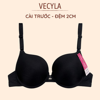[Full size32-38] Áo lót nữ VECYLA, Áo ngực trơn cài trước A 1501 có đệm, có gọng nâng ngực Cao cấp