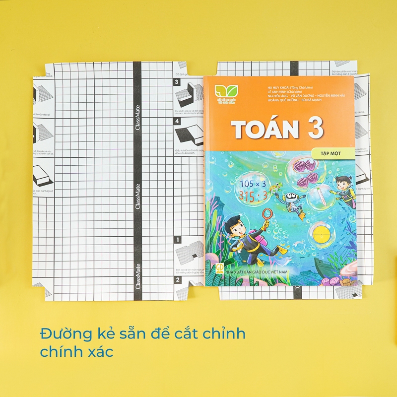 Decal Bọc Sách Giáo Khoa Cải Cách CLASSMATE Chất Liệu Nhựa Trong Dẻo Bền Chống Thấm, Decal Bọc Vở Ôly, SGK Tiếng Anh