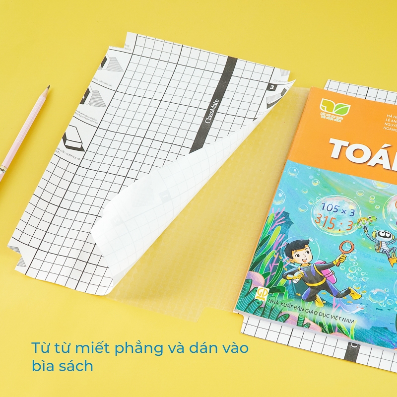 Decal Bọc Sách Giáo Khoa Cải Cách CLASSMATE Chất Liệu Nhựa Trong Dẻo Bền Chống Thấm, Decal Bọc Vở Ôly, SGK Tiếng Anh