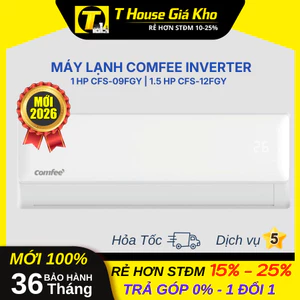 Máy Lạnh Comfee 2026 1.5 HP CFS-12FGY | 1 HP CFS-09FGY Lạnh Nhanh Bền BH 36 Tháng