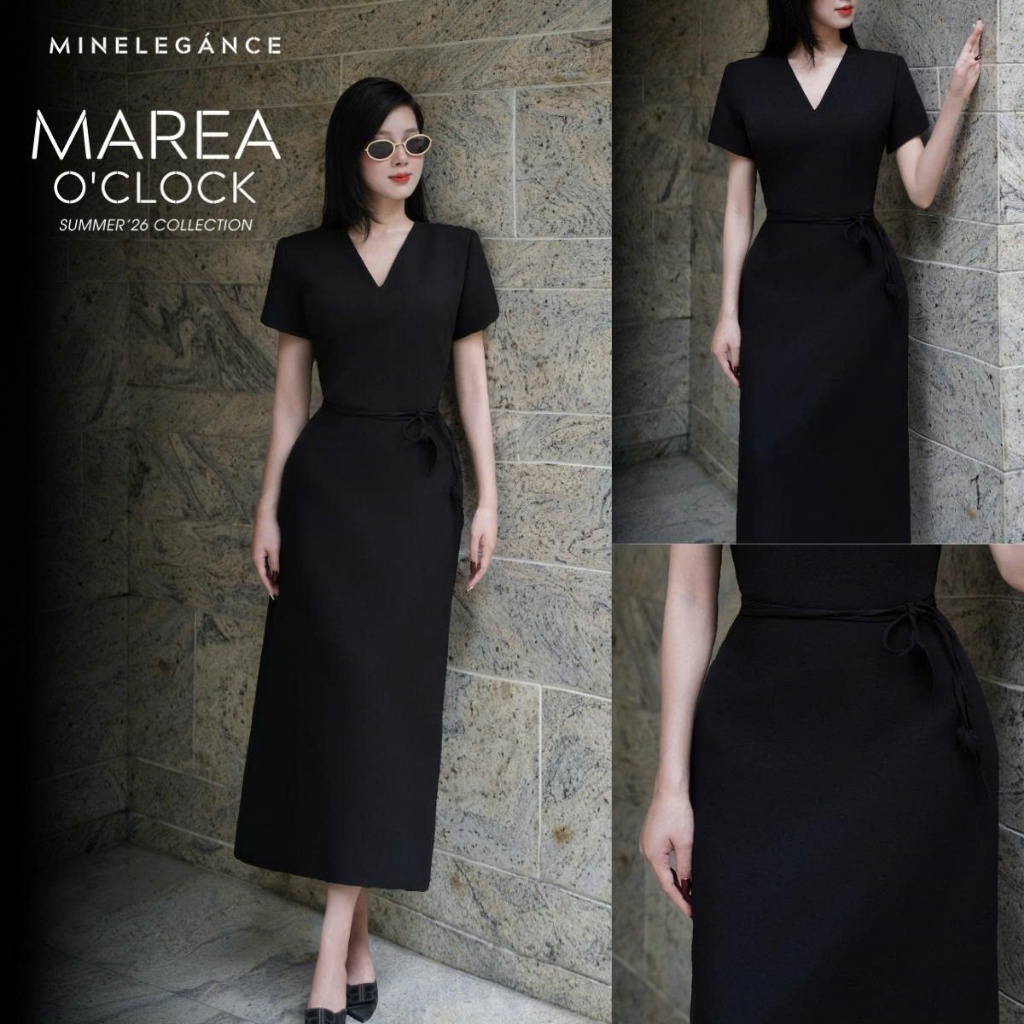 MINELEGÁNCE | VÁY ĐAI HOA TULIP DÁNG DÀI, SANG TRỌNG, THANH LỊCH - MIN114