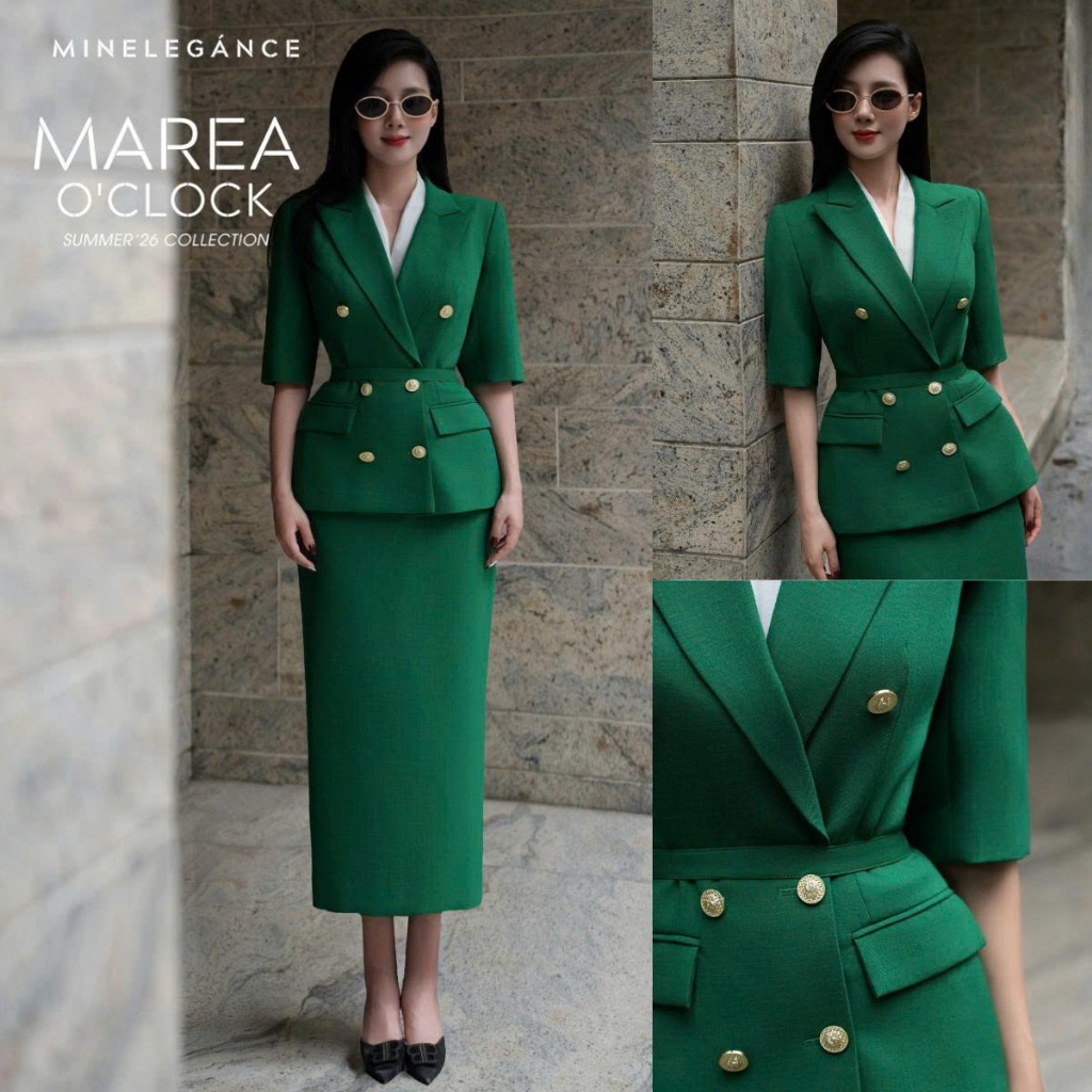MINELEGÁNCE | SET ÁO VEST & CHÂN VÁY THANH LỊCH, SANG TRỌNG - MIN07
