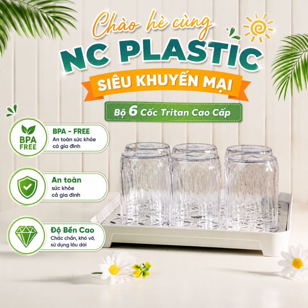 Cốc Tritan 280ml Cao Cấp I BPA Free ,Đạt Kiểm Định SGS I QCVN 12-1:2011/BYT, An Toàn Sức Khỏe