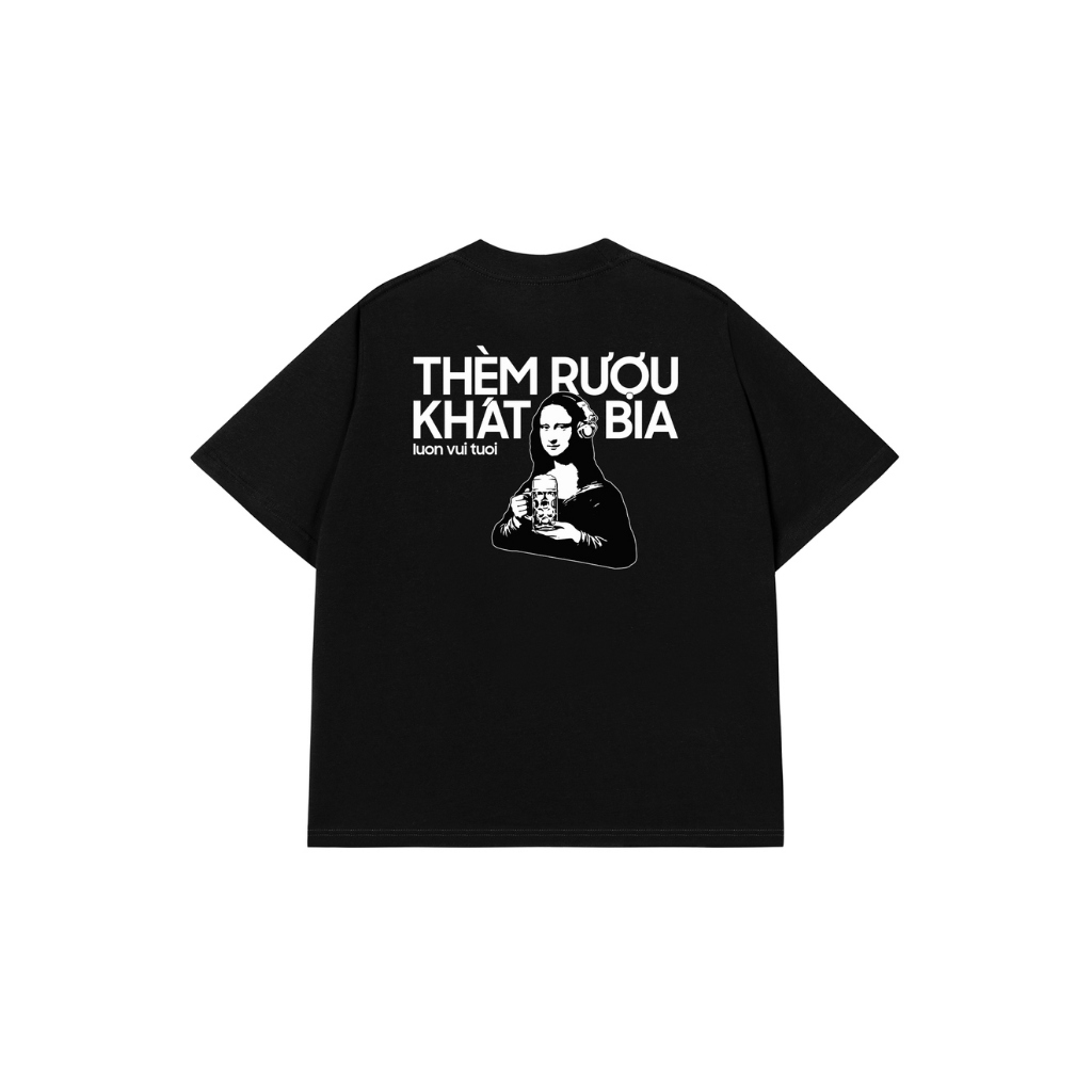 Áo Thun THÈM RƯỢU KHÁT BIA Áo Phông REDLABEL Cotton 100% Oversize Nam Nữ TS103