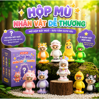 Hộp Mù Nhân Vật Dễ Thương Hộp Mù Mini 8 Mẫu + 1 Bí Mật – Đồ Chơi Sưu Tầm Dễ Thương, Quà Tặng Trang Trí Bàn Học