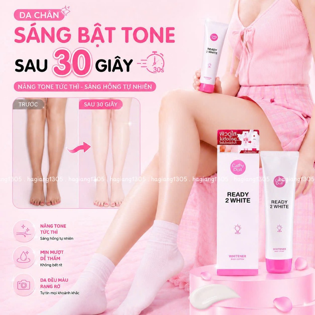 Sữa Dưỡng Thể Sáng Da Cathy Doll Ready 2 White Whitener Body Lotion, Kem Makeup Body nâng tone | BigBuy360 - bigbuy360.vn