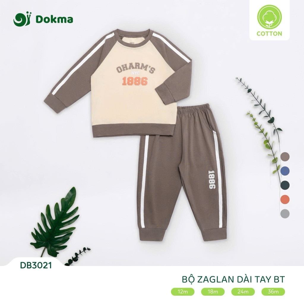 (9-13kg, 9-36M) Bộ Dài Tay DOKMA Cotton DB3121 DB2044 DB2458 DB3179 DB2457 DB3026 DB3024