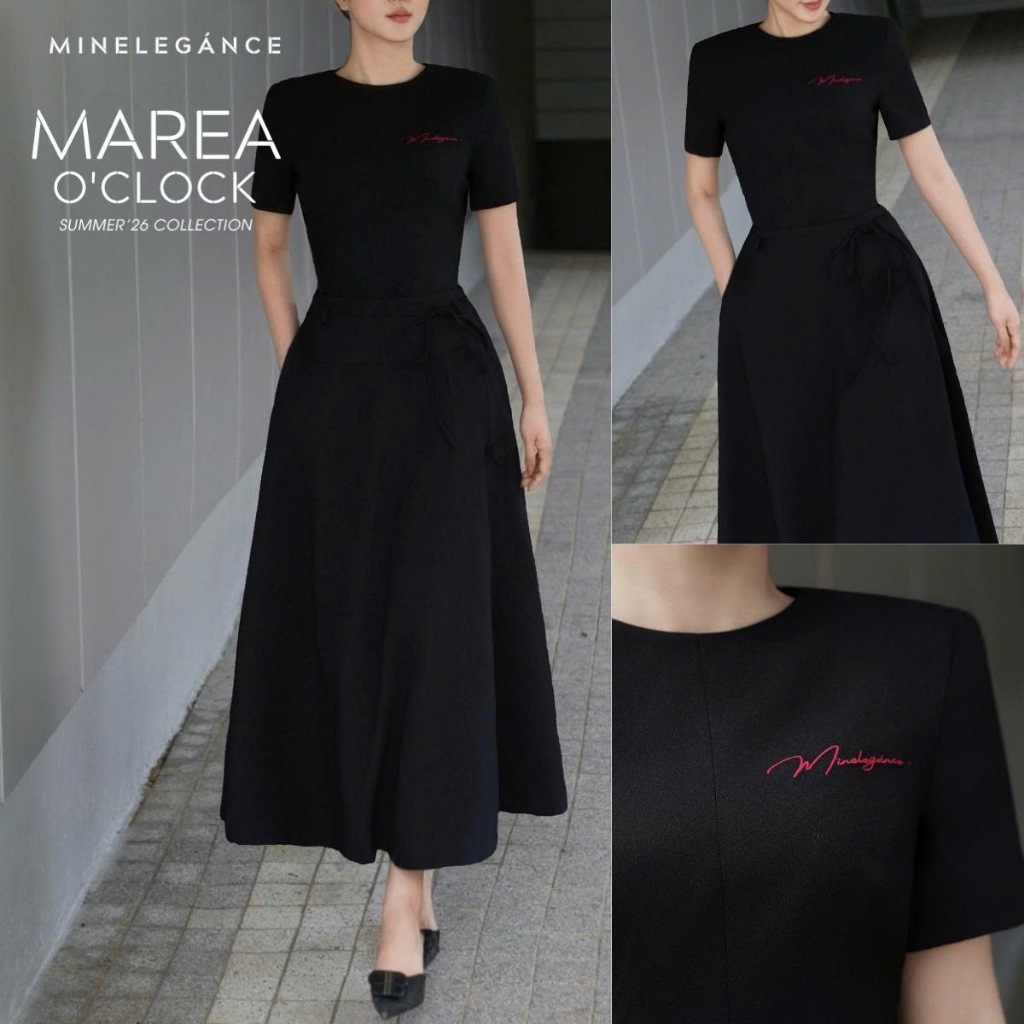 MINELEGÁNCE | SET ÁO & VÁY XOÈ ĐAI HOA DÁNG DÀI THANH LỊCH - MIN63