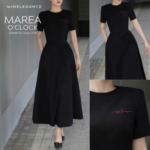 MINELEGÁNCE | SET ÁO & VÁY XOÈ ĐAI HOA DÁNG DÀI THANH LỊCH - MIN63