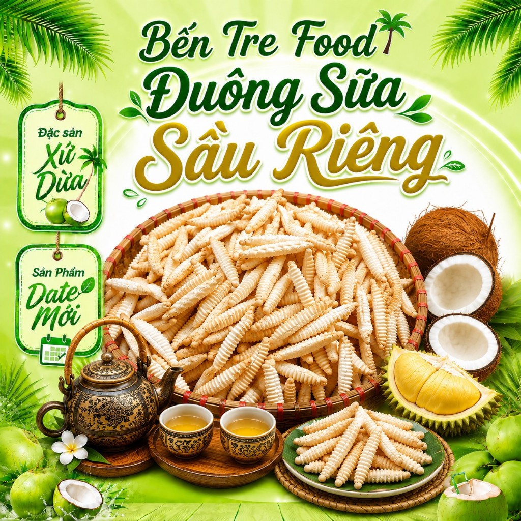 (75K KG) BÁNH SÙNG CỐT DỪA SẦU RIÊNG THƠM NGON GIÒN BÉO BẾN TRE- ĐẶC SẢN BẾN TRE SHOP