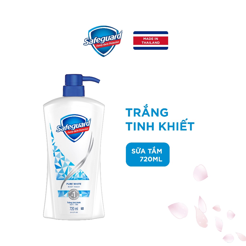 Sữa Tắm SAFEGUARD Sạch 99.9% Vi Khuẩn & Dịu Nhẹ Cho Da - Chai 650ml/720ml - Thái Lan