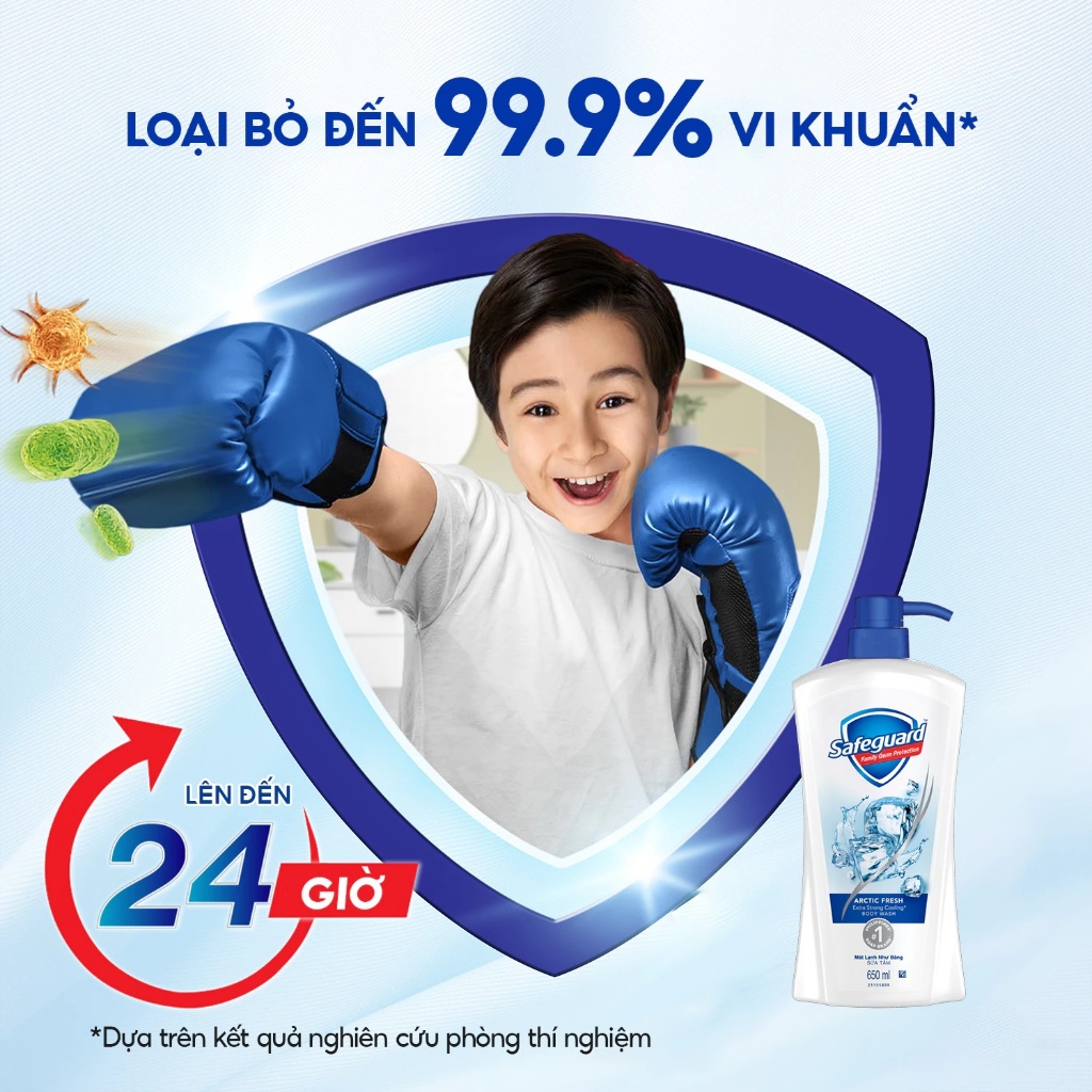Sữa Tắm SAFEGUARD Sạch 99.9% Vi Khuẩn & Dịu Nhẹ Cho Da - Chai 650ml/720ml - Thái Lan