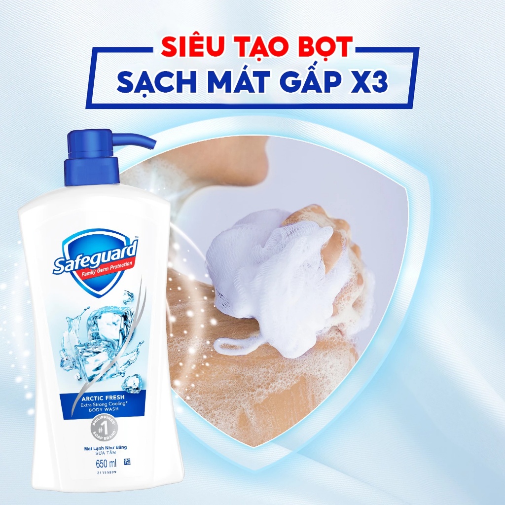 Sữa Tắm SAFEGUARD Sạch 99.9% Vi Khuẩn & Dịu Nhẹ Cho Da - Chai 650ml/720ml - Thái Lan