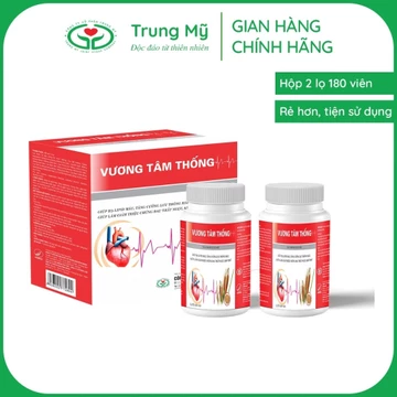 ✔️️️ Combo lọ 180 viên Vương Tâm Thống giúp bổ tim mạch, dùng cho người bị tim mạch vành, hẹp hở van tim, suy tim