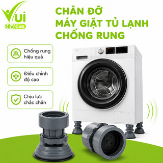 Chân Đỡ Chống Rung Máy Giặt, Tủ Lạnh GD215 - Bộ 4 Chân Đỡ Chống Ẩm Ướt Bàn Ghế, Máy Giặt GD216