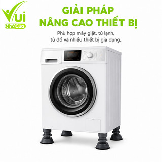 Chân Đỡ Chống Rung Máy Giặt, Tủ Lạnh GD215 - Bộ 4 Chân Đỡ Chống Ẩm Ướt Bàn Ghế, Máy Giặt GD216