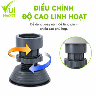 Chân Đỡ Chống Rung Máy Giặt, Tủ Lạnh GD215 - Bộ 4 Chân Đỡ Chống Ẩm Ướt Bàn Ghế, Máy Giặt GD216