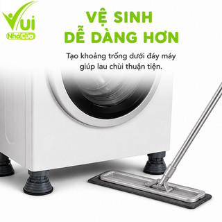 Chân Đỡ Chống Rung Máy Giặt, Tủ Lạnh GD215 - Bộ 4 Chân Đỡ Chống Ẩm Ướt Bàn Ghế, Máy Giặt GD216