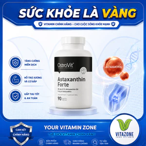Thực Phẩm Sức Khỏe Astaxanthin - Tăng Cường Đề Kháng, Đẹp Da Của Ostrovit (90 Viên)