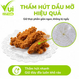 Giấy Ăn Thấm Dầu Thực Phẩm Hình Tròn Có Họa Tiết GD112 - Giấy Lót Thấm Dầu Thức Ăn Tròn Hình Hoa Văn