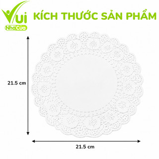 Giấy Ăn Thấm Dầu Thực Phẩm Hình Tròn Có Họa Tiết GD112 - Giấy Lót Thấm Dầu Thức Ăn Tròn Hình Hoa Văn