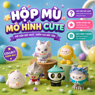 Hộp Mù Mô Hình Cute Blind Box Mini Figure Dễ Thương - Đồ Chơi Sưu Tầm Trang Trí Bàn Học, Quà Tặng